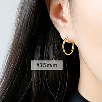 Boucles d'oreilles créoles rondes en or 18 carats de luxe pour femmes, argent sterling 925, boucles d'oreilles de créateur tendance, bijoux fins personnalisés, vente en gros