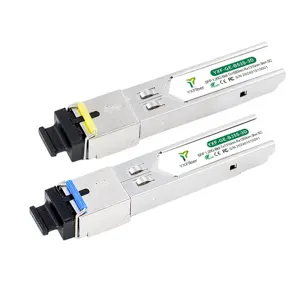 Uyumlu 1.25G SFP 1000base WDM BIDI 3km 1310nm 1550nm SM SC DDM DOM OEM SMF Simplex FP optik telsizler SFP modülü