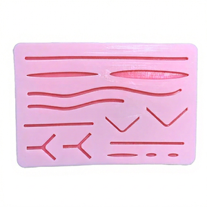 Modèles de peau en silicone durables pré-coupés pour la suture, instruments médicaux, coussin de suture, enseignement médical, pratique chirurgicale pour étudiants - Product Image 1