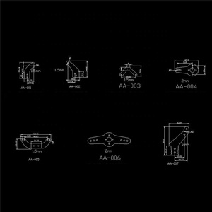 Plaque d'angle de gouvernail de direction, culbuteur, joint de tige de poussée, feuille d'isolation en fibre de carbone, accessoires d'<span class=keywords><strong>avion</strong></span> - Product Image 5