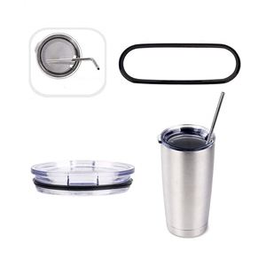 Couvercle plat en paille transparente en plastique AS anti-éclaboussures pour gobelet YETI 20oz/30oz, direct usine, vente en gros - Product Image 2