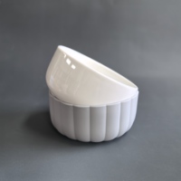 Vaisselle en céramique pour bébés de qualité supérieure avec manchon en silicone antidérapant, sans BPA, anti-fuite, ensemble de bols pour tout-petits