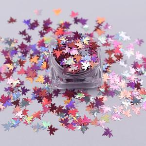 Shiny Nail Sequin Glitters Resin Sparkle Maple Leaf Confetti Chunky Glitter Sequins for DIY Mold Art Nail Artwork Holiday