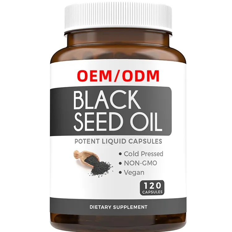 Black Seed Oil 120 Softgel Capsules Pressed Nigella Sativa Producing Pure Black Cumin Seed Oil with Vitamin E for Skin Health