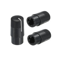 Potentiomètre de type D personnalisé en CNC, bouton noir et blanc - Bouton de guitare ABS 180 degrés