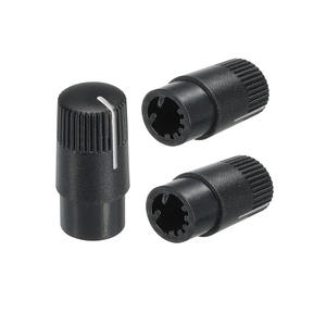 Op maat gemaakte CNC-gedraaide D-vormige potentiometerknop zwart wit - ABS gitaarknop 180 graden - Product Image 6