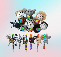Nouveauté Zoo Animal Candy Pop Peluche Candy Sucette CANDY TOYS Enfants Dulces De Juguete
