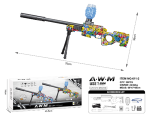 Pistolet à eau électrique AWM 611-2 en plastique, jouet d'extérieur unisexe pour enfants, idéal pour l'été - Product Image 1