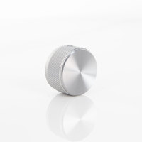 Bouton de commande en aluminium moleté personnalisé, diamètre extérieur 30 mm, alésage 6 mm