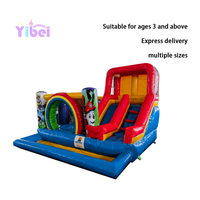 Château gonflable commercial d'extérieur/d'intérieur avec toboggan combiné pour les fêtes d'enfants - Marque YIBEI, matériau PVC, 300 kg