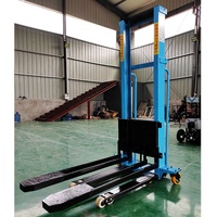 Prix d'usine 1T 2T Chariot élévateur à palettes auto-chargeur entièrement électrique portable Chariot élévateur monté sur camion Chariot élévateur électrique à conducteur accompagnant