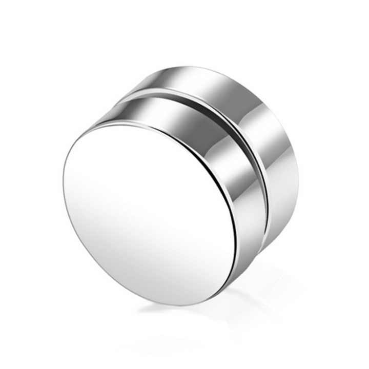 Pendientes Magnéticos Para Hombre Y Mujer - 4 Pares, 6mm, Sin Perforación, Plata Con Circonita