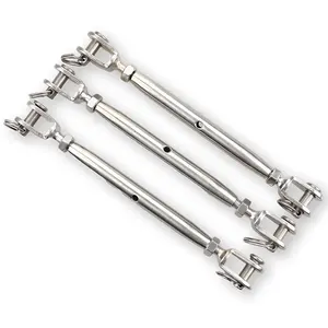 Stainless Turnbuckle Hot Dip Galvanized Stainless Steel Heavy-Duty For Tensioning Wire Rope Jaw To Jaw Turnbuckle