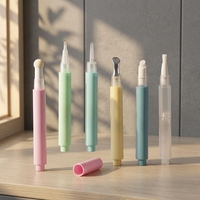 Kemasan Tube Lip Balm Vakum dengan Aplikator Spons Krim BB, untuk Foundation Cair 3ml dan 5ml, tipe Twist-Up