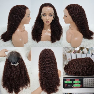 Letsfly Promotion 107$ Perruques Lace Frontal 13x4 Cheveux Humains Vierges Bouclés Profonds Birmanes 26 pouces 250% Densité 270 grammes Vente en Gros - Product Image 4