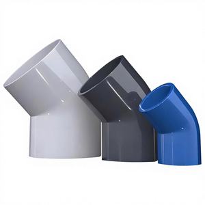 Coude en PVC à 45 degrés, <span class=keywords><strong>raccord</strong></span> à angle droit, pour tuyaux d'alimentation en eau basse pression, diamètre égal, blanc, bleu, gris, métrique, hexagonal - Product Image 5