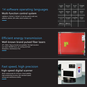 เครื่องตัดไฟเบอร์เลเซอร์ทองคำ10W 3D JPT CO2 galvo เลเซอร์ fibra ezcad มาร์กเกอร์เลเซอร์ไม้3D - Product Image 4