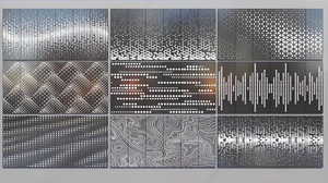 Bảng tường 3D đục lỗ & khắc nhôm Veneer Bảng trang trí kiến trúc Ốp tường thiết kế tùy chỉnh - Product Image 6