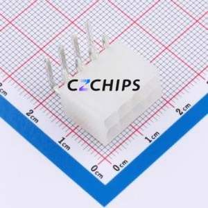 DLL-5569-8AW Wire-to-Board Pin Header Bent Lead Through Hole,P=4.2mm Connector 2x4P 4.2mm Right Angle Insert 8P - Product Image 1