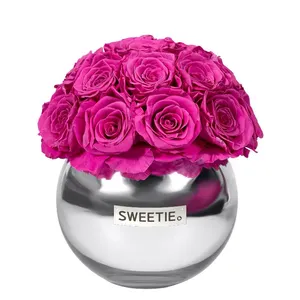 Bouquet de roses Offre Spéciale préservées personnalisation fleur de couleur pour la décoration de la maison de mariage rose préservée immortelle naturelle de qualité A