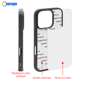 PC+TPU Material Black <strong>Custom</strong> <strong>Printing</strong> Blank Sublimation <strong>Phone</strong> <strong>Case</strong> 2D Blanks Sublimation <strong>Cell</strong> <strong>Phone</strong> <strong>Cases</strong> with Aluminum Sheet - Product Image 6