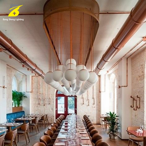 Lámpara de Araña Esférica Moderna y Elegante - Decoración de Hotel con Estilo para Bistro de Lujo Contemporáneo/Salón de Restaurante de Diseño, Tamaños Personalizables - Product Image 4