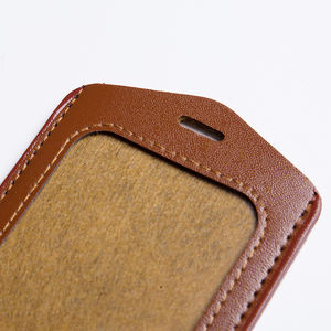 Insigne de travail en cuir PU porte-<span class=keywords><strong>carte</strong></span> d'identité étudiant porte-<span class=keywords><strong>carte</strong></span> de crédit d'affaires poche pour <span class=keywords><strong>carte</strong></span> plate - Product Image 5