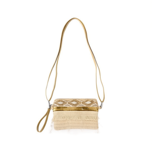 Sac à main orné de dentelle, sac bandoulière 20x18cm, beige, tissage de paille naturelle, sac d'été pour femme - Product Image 1