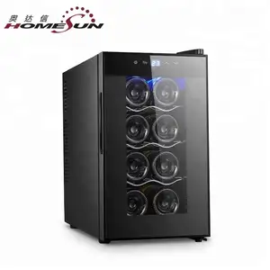 Custom Thermoelectric Cooling 8 Bottle Wine Storage Cooler Stainless Steel Red Wine Electric Mini Cooler