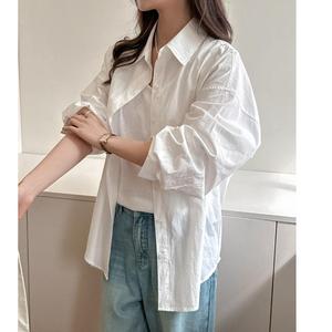 Camisa <span class=keywords><strong>de</strong></span> Moda para <span class=keywords><strong>Mujer</strong></span>, Manga Larga, <span class=keywords><strong>Blusa</strong></span> Blanca Elegante, Estilo Vintage, Top Básico <span class=keywords><strong>de</strong></span> Primavera, Camisas Delgadas - Product Image 1