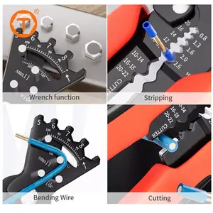 65Mn Multifunctional Automatic Coated Peeling Cable Cutter Electric Wire Cutting Stripper Pliers