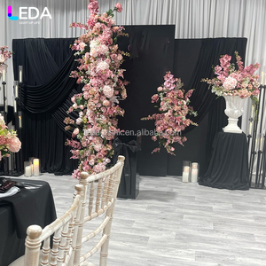 LEDA - Juego de telones de fondo de acrílico negro elegantes y de alta calidad para bodas, fiestas, banquetes familiares y otras ocasiones especiales - Product Image 4