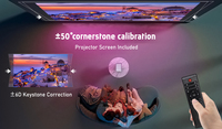 [Garantie après vente] Wupro/OEM/ODM Mini projecteur vidéo Portable basse quantité minimale de commande 1080P Smart Android 9.0 350 ANSI Lumens projecteur LCD