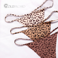 Celana dalam G-String motif macan tutul wanita, penjualan laris lembut bernapas tanpa kelim rendah seksi polos dicelup rajutan dewasa wanita