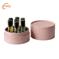 Boîte en carton rigide cylindrique ronde, emballage imperméable avec revêtement UV pour collier, bague, boucles d'oreilles, bijoux, coffret cadeau de luxe