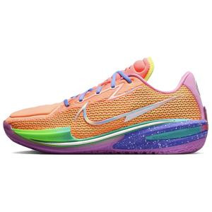 Nike Air Zoom G.T. Chaussures de basketball basses Cut 1 orange et argentées unisexe, tige en mesh, semelle extérieure en caoutchouc, style été - Product Image 1
