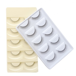5 paires de faux cils d'entraînement, volume complet, en boîte, pour l'extension de cils, cils en bande pour débutants et salons - Product Image 3
