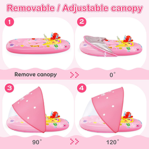 Juguetes inflables de animales marinos con diseño ampliado para mayor flotabilidad y seguridad, flotadores para piscinas de bebés. - Product Image 3