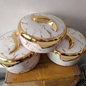 Kotak Makan Mewah Bulat Penahan Panas, Wadah Makan Siang Termal, Wadah Isolasi Termal untuk Idul Fitri Muslim 1.5+2+2.5L Casserole - Product Image 1