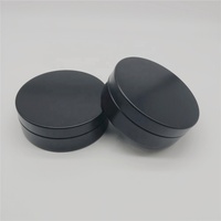 Barattolo rotondo in alluminio nero opaco da 100ml con coperchio antiscivolo barattolo di latta pomata candela barattolo di latta scatola contenitore di caramelle