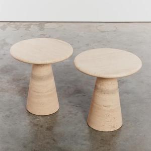 LANDIVIEW prezzo all'ingrosso mobili soggiorno coppia di tavolini in travertino stile <span class=keywords><strong>Mangiarotti</strong></span> tavolini - Product Image 2