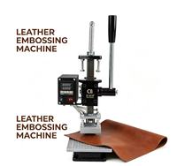 Machine de marquage à chaud manuelle de bureau avec contrôle numérique de la température et support de positionnement réglable pour le gaufrage de logos sur cuir, bois et PU