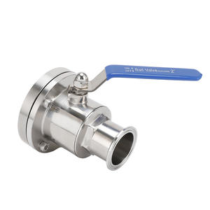 Vannes à boisseau sphérique en acier inoxydable 304/316L à montage rapide pour fond de réservoir, avec bride, vente en gros - Product Image 1