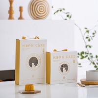 Boîte à gâteaux de lune Premium 2025 en plastique PET et carton, emballage cadeau 4/6 pièces, design portable