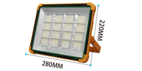 Projecteur LED portable rechargeable RGB, nouvelle arrivée, OEM&ODM personnalisé, lampe de chantier IP66 100W 200W, projecteur solaire
