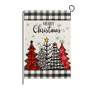 Drapeau de jardin personnalisé en gros pour Noël, motif Père Noël, 12 x 18 pouces, double face, pour l'hiver, la fête, la cour, la décoration extérieure - Product Image 1
