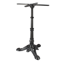 Pied de table industriel rétro noir robuste en métal et fonte, base de table croisée antique pour mobilier de bar, restaurant, salle à manger, café, bistrot