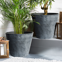 Pots de fleurs en plein air et intérieur, motif de ciment, plantes florales, planteuses stylées pour décorer la maison et le jardin