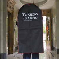Sacs de vêtements pliables en non-tissé, personnalisables avec logo OEM, réutilisables, anti-poussière, pour costumes de voyage, vente en gros