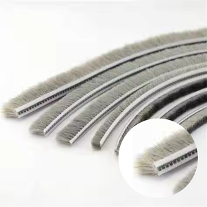 Aluminium Deur Borstelstrip 3M Lijm Deur Raam Trekstof Insectenafdichting <span class=keywords><strong>Strip</strong></span> Anti Stof Zelfklevende Weerstrip - Product Image 1